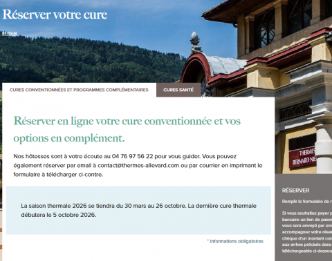 Réserver votre cure à Allevard